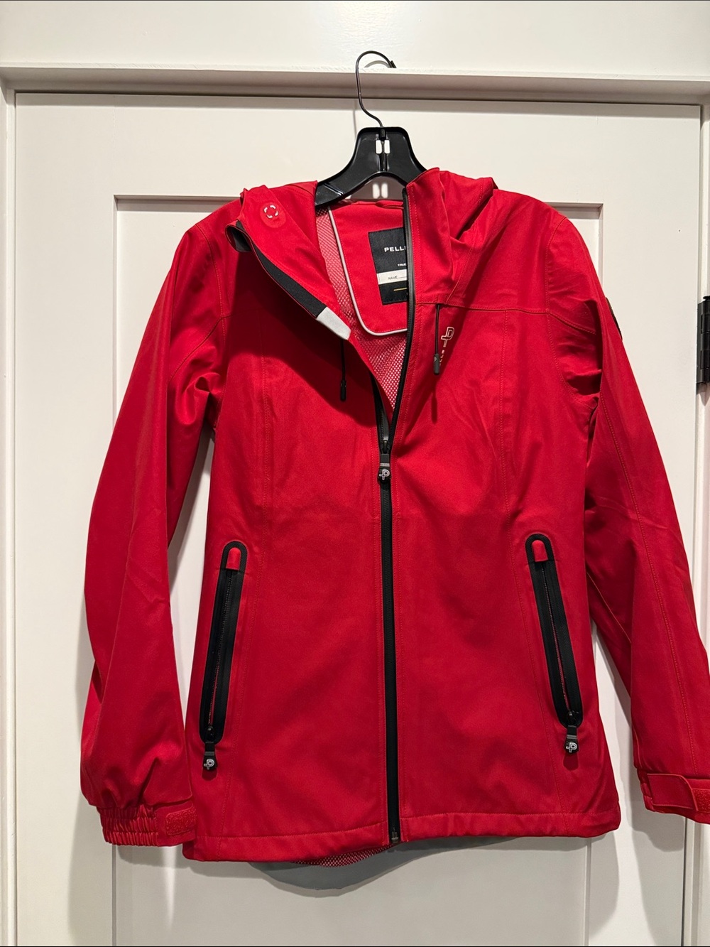 Pelle P Women's Red Hooded Rain Jacket - Lightweight Weather-Ready